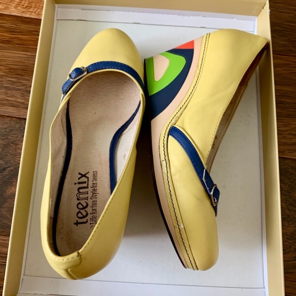 Shoes - 😊Super Cute, Rare TEEMIX Leather Wedge, W 8 (240)